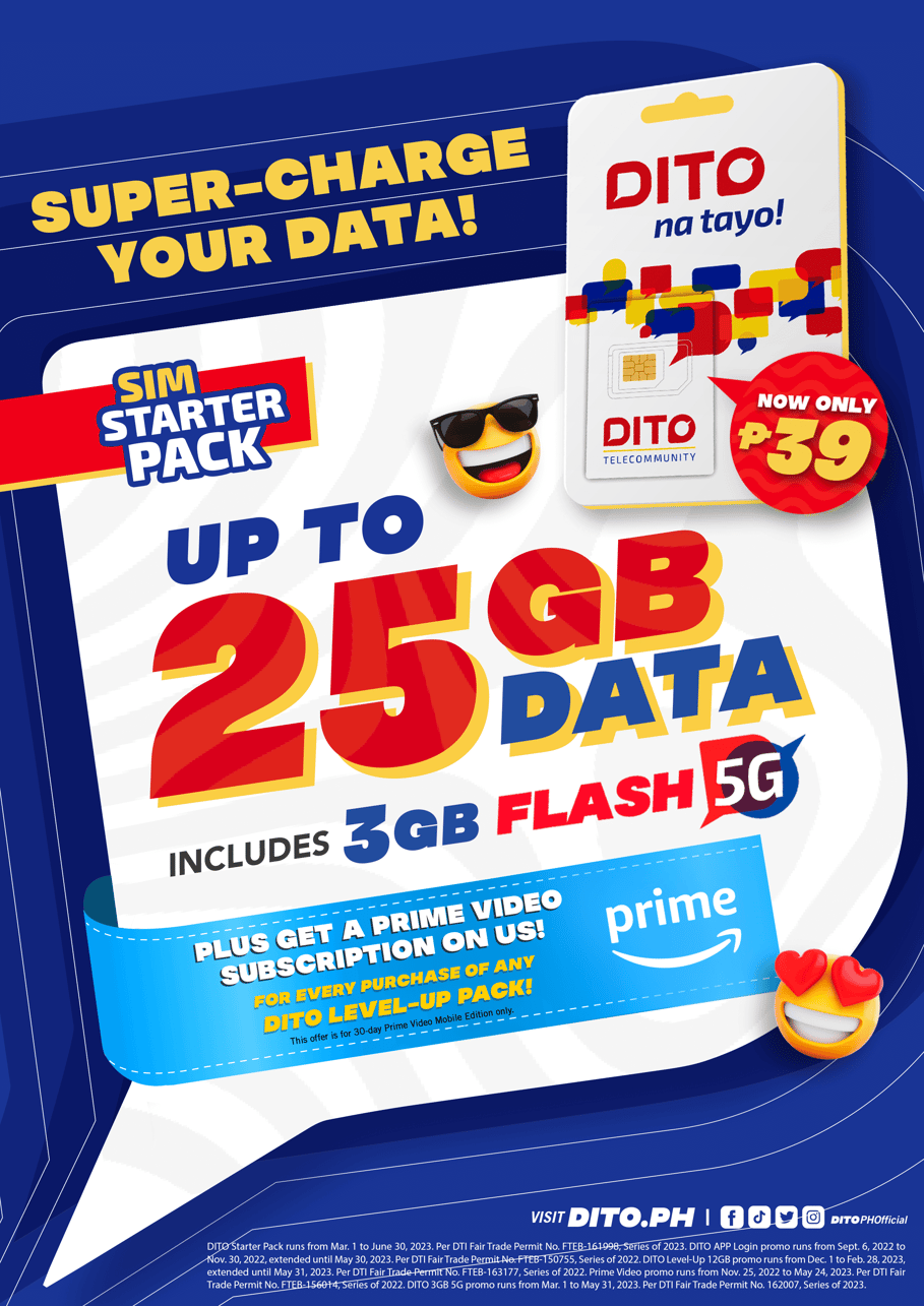 TODO SA SULIT DITO! ENJOY UP TO 25GB BONUS ALLACCESS DATA WITH DITO